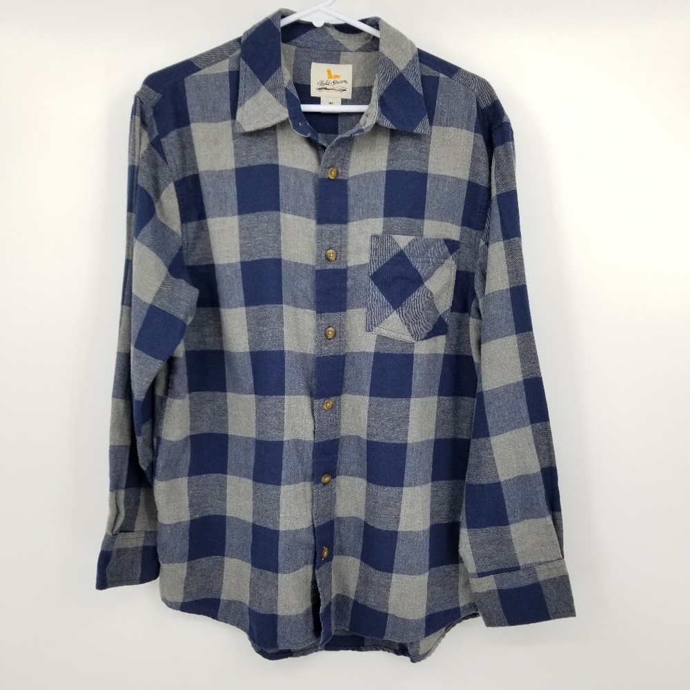 Field & Stream Checkered Blue Button Down Shirt M